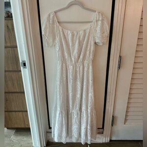 White Lace Maxi Dress